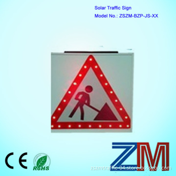 Wireless LED Flashing Construction Site Solar Traffic Sign / Road Sign / Traffic Signage